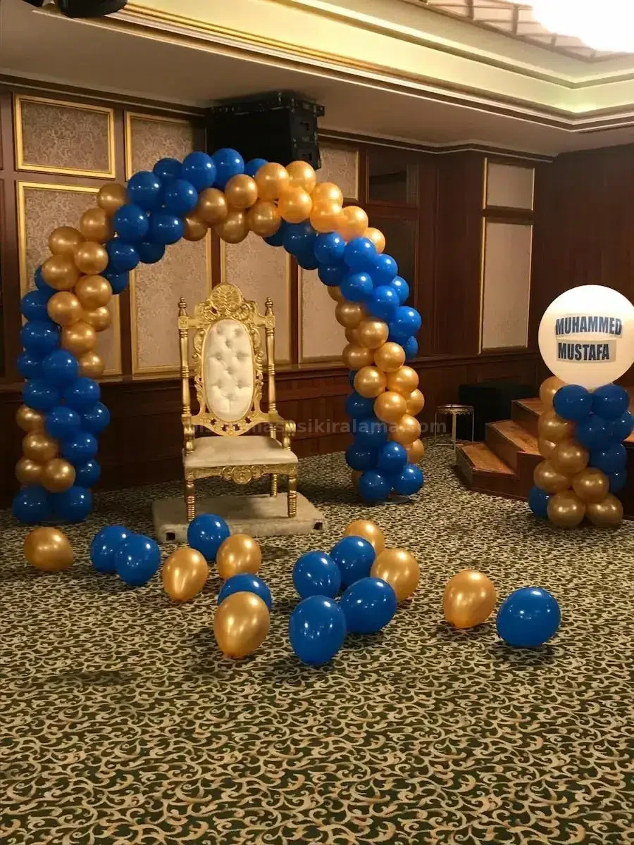 Sunnet Tahtı Balon Kemer Süsleme - Sünnet Düğünü Organizasyonu
